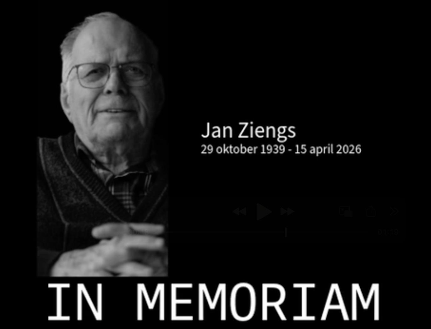 In memoriam: Erelid Jan Ziengs